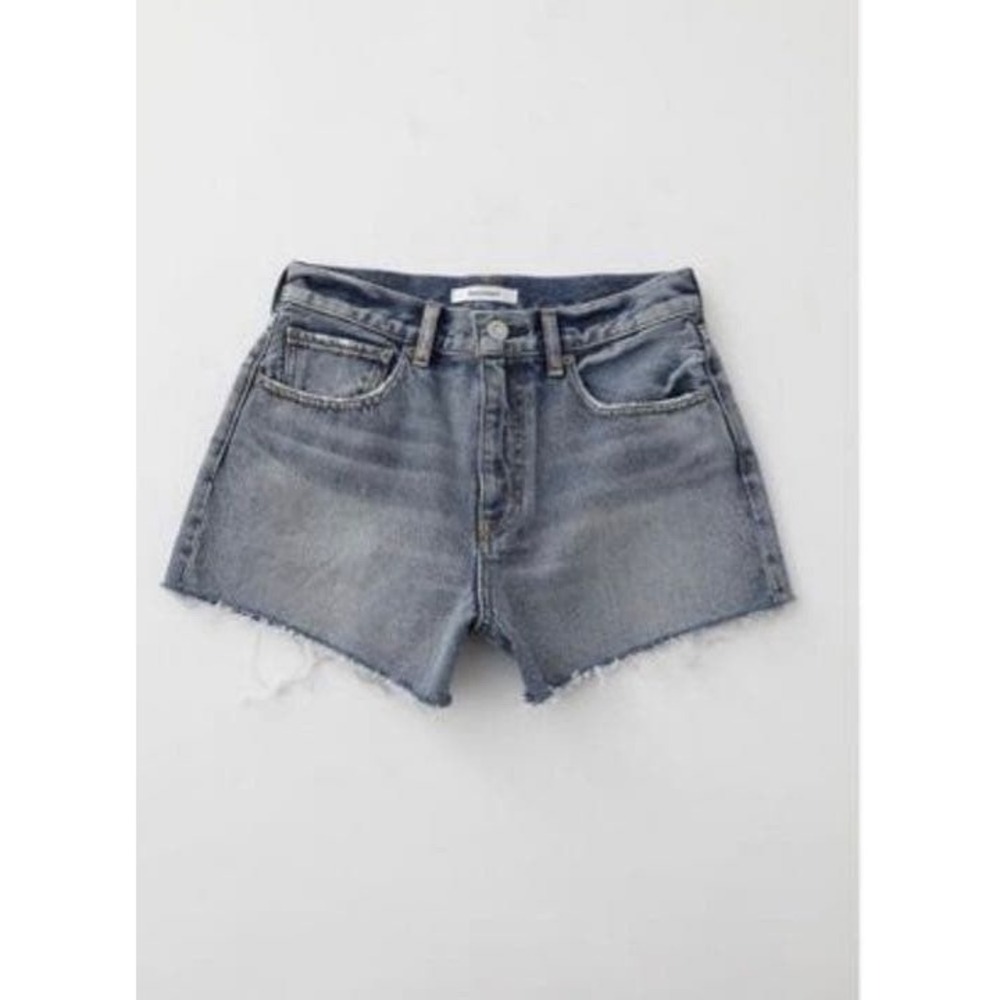 NWT Moussy Women's Cut Off Denim Short High Waist Size 0 Designer Feminine Chic - Picture 1 of 7